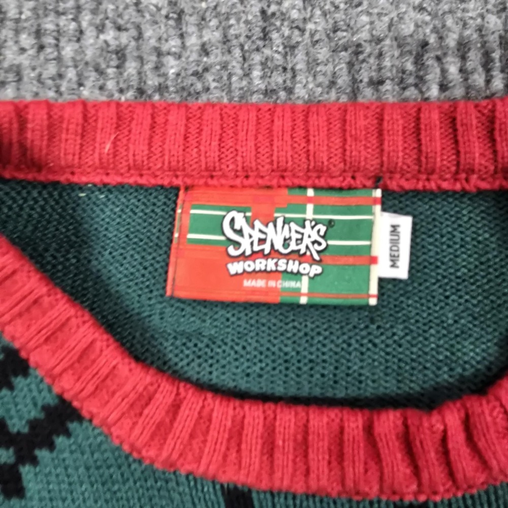 Spencer's Workshop Sweater Mens Medium Rick And Morty Light‎ Up Ugly Xmas - Picture 4 of 14